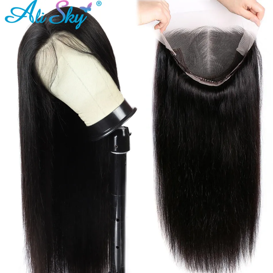 Bone Straight 13x4 Transparent Lace Front Human Hair Wigs 30 32Inch Long Thick 100% Remy 4x4 5x5 Lace Closure Wig Glueless