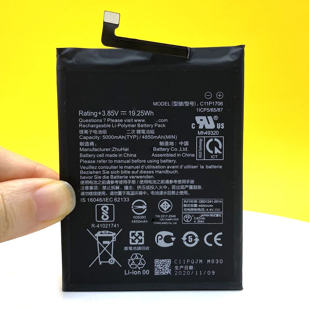 NEW 5000mAh C11P1706 Battery For Asus  Zenfone Max Pro M1 6.0 Inch ZB601KL ZB602KL X00TDB X00TDE Mobile Phone  + Tracing Number