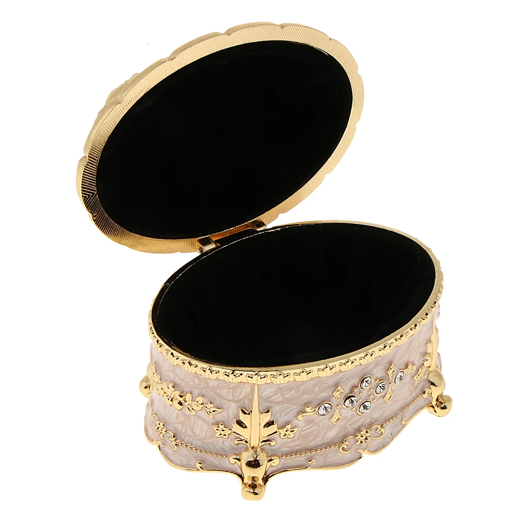 Luxury Vintage Metal Jewelry Box Ring gingillo Case braccialetto di gioielli custodia di perle scatola di immagazzinaggio regalo cesto cosmetico Giftcaja