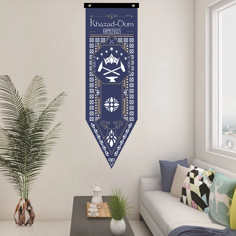 Home Decor Sauron Dark Lord Tower LORs Prequel Flags Arnor Rohan Arthedain Durin Saruman Orcs Flag Banners Decoration Valance