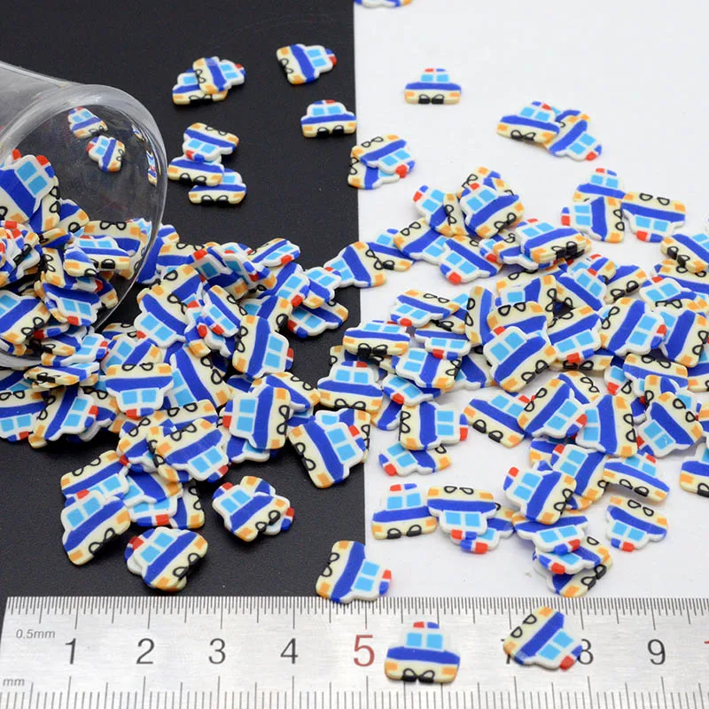 100g/lot Polymer Clay Police Car Sprinkles Lovely confetti for Crafts Making, DIY