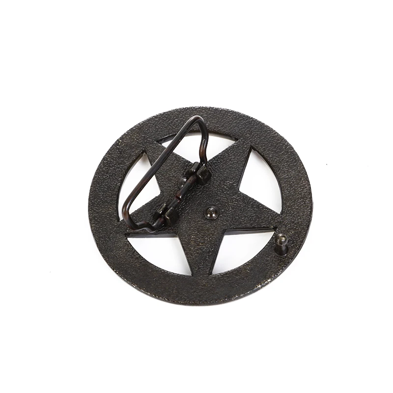 Western cowboy zinc alloy two-color five-pointed star belt buckle