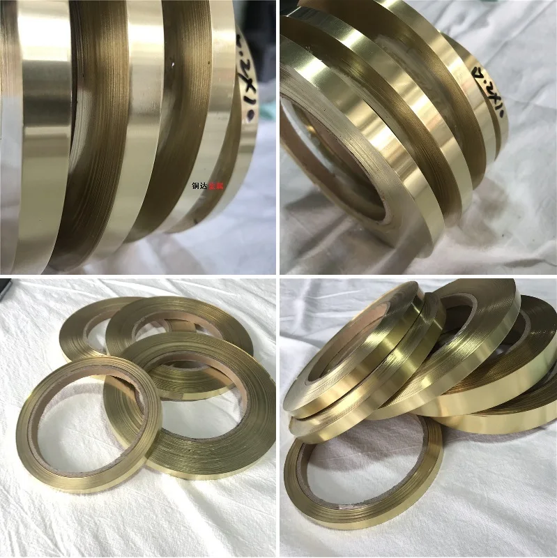 

Thickness 0.1-0.8mm width 20-100mm 500g/ROLL Thin Brass Strip Brass Sheet gold film Brass Foil Brass plate H62