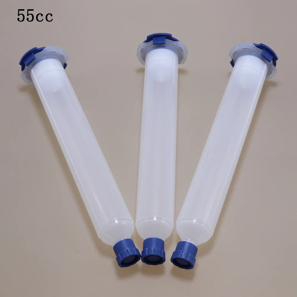 55cc EFD พลาสติก Barrel,อเมริกันสไตล์ใหม่ Dispensing Syringe สีแดงสีดำโปร่งใสกาวเครื่องมือ Liquid Dispenser