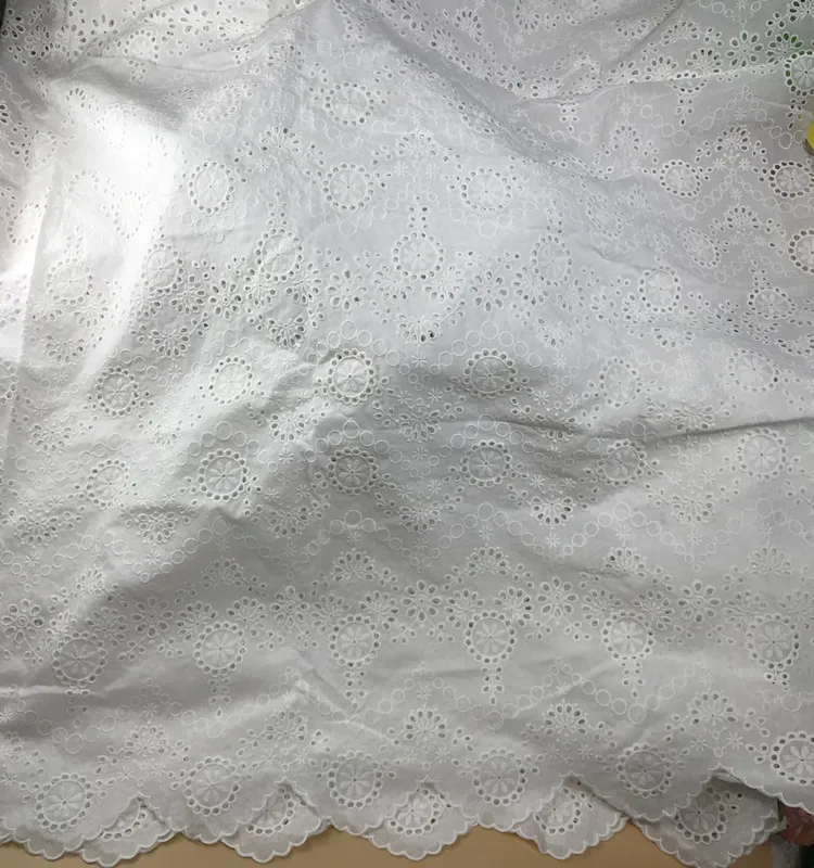 Free Shipping High Quality Cotton Applique Embroidered Lace Fabric Flowers DIY Accessories