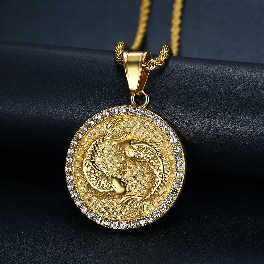 Scorpio 12 Constellations Necklace Birthday Gifts Gold Color Stainless Steel Amulet Pendant Zodiac Sign Jewelry Dropshipping