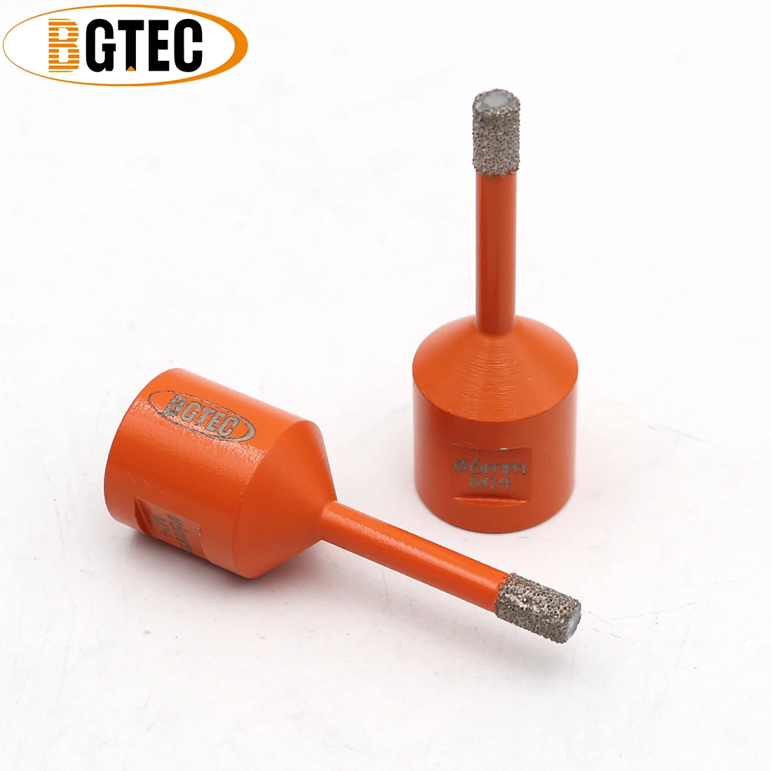 BGTEC 5 sztuk M14 6/8/10/12mm próżniowe lutowane diamentowe wiertła bity z adapter sześciokątny suche frez do