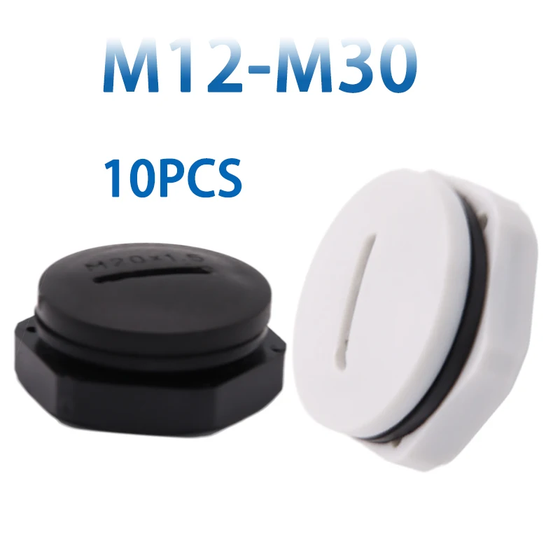 10pcs 100pcs M12-M71 Plastic Plug IP68 Waterproof Nylon Thread Hole Plug M20*1.5 Black Grey Hole Cap Sealing Cover With Rubber