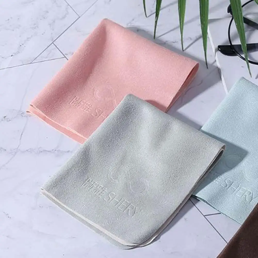 10pcs/Lot  Suede Glasses Clean Microfiber Glasses Cleaning Cloth For Lens Phone Screen Cleaning Wipe High Quality