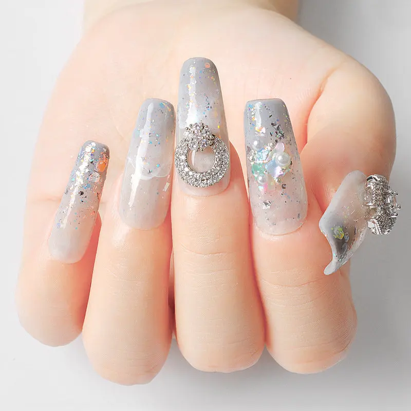 10 stks/partij Diamant Cirkel Liefde Zirkoon Kristallen Legering Steentjes Sieraden Nail Art Decoraties Nagels Accessoires Charms Supplies