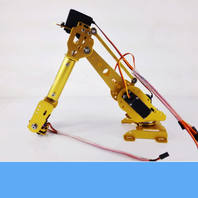 CNC Vollmetall 6DOF Roboterarm Kit S6 6-Achsen Kleiner mechanischer Arm Manipulator mit 6 Stück Digital Servo Bildung DIY Spielzeug