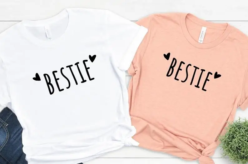 

Sugarbaby Bestie Best Friend Matching Cotton Women T shirt Bff Shirts Best Friend t shirts Unisex Jersey Short Sleeve Tee