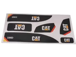 Custom Made Thicker Bigger CAT Sticker For 1/14 Huina 1580 RC Excavator Model Better Quality Better Design