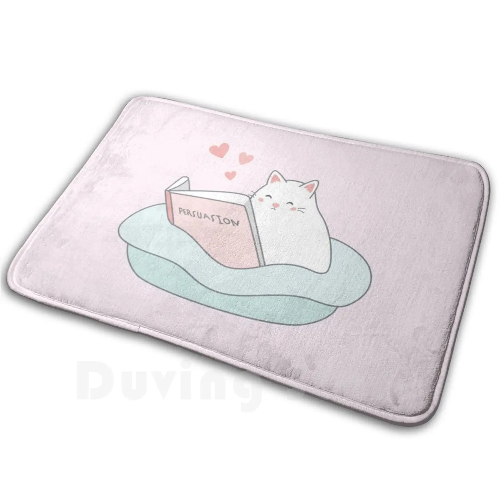 Jane Austen Cat-Persuasion , Pale Pink Carpet Mat Rug Cushion Soft Non-Slip Jane Austen Jane Austen Jane Austen