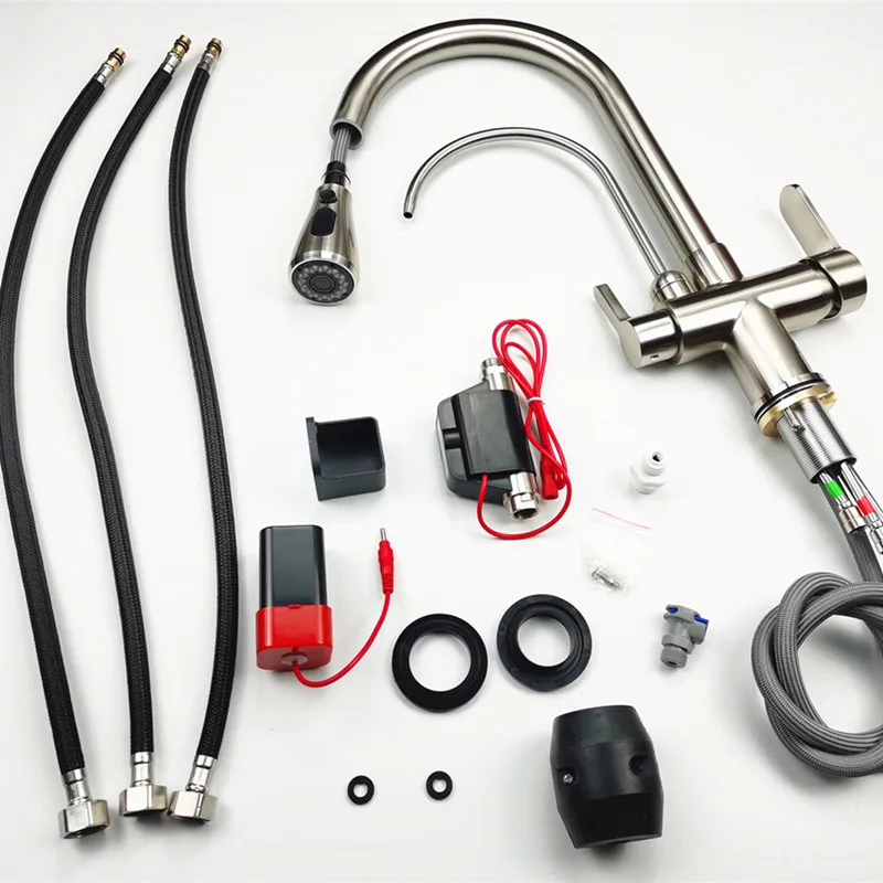 Sensor Touch Filter Kitchen Mixer Tap Hot Cold Pull Out Kitchen Sink Mixer Faucets Black Gold Sensor Touch Filter Kitchen Faucet