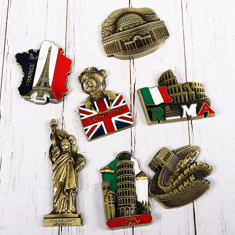 European USA refrigerator magnet 3d British French American Korean Japanese Singapore tourist souvenir ornaments collection gift