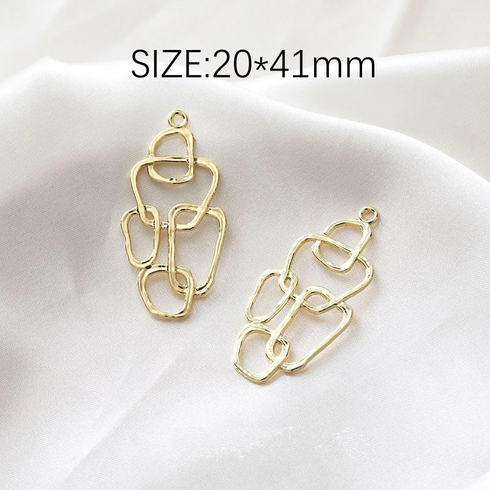 8PCS Irregular Abstract Pendant Eardrop for Jewelry Findings Components Making Supplies DIY Earrings Hand Made Alloy Accessories