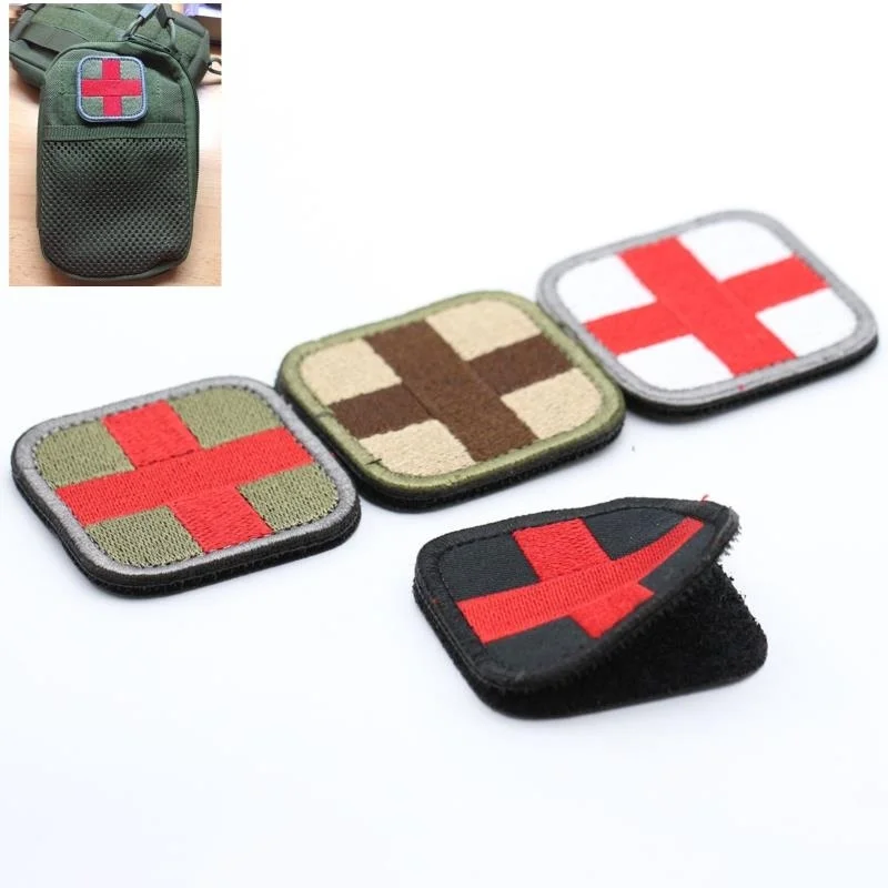 Red Cross Medic Embroidery Patch Armband Badge Military Decorative Sewing Applique Embellishment Tactical Patches