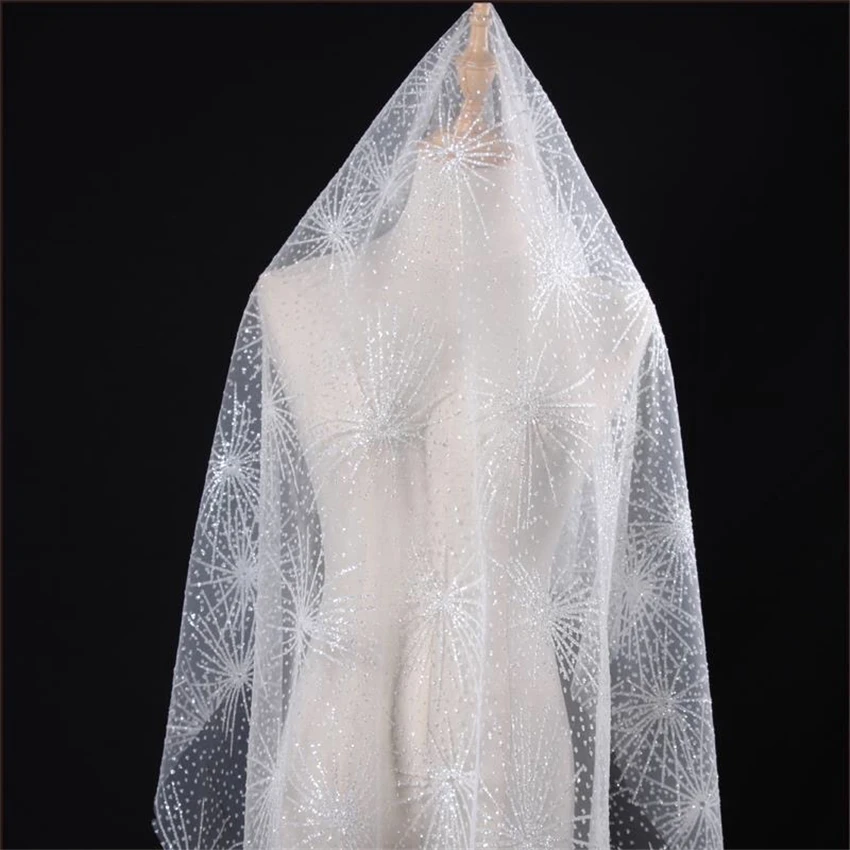 Sparkly Bling Bling Bridal Wedding Veils With Comb White Champagne Gold Long Cathedral Fireworks Rhinestone Starry Sky