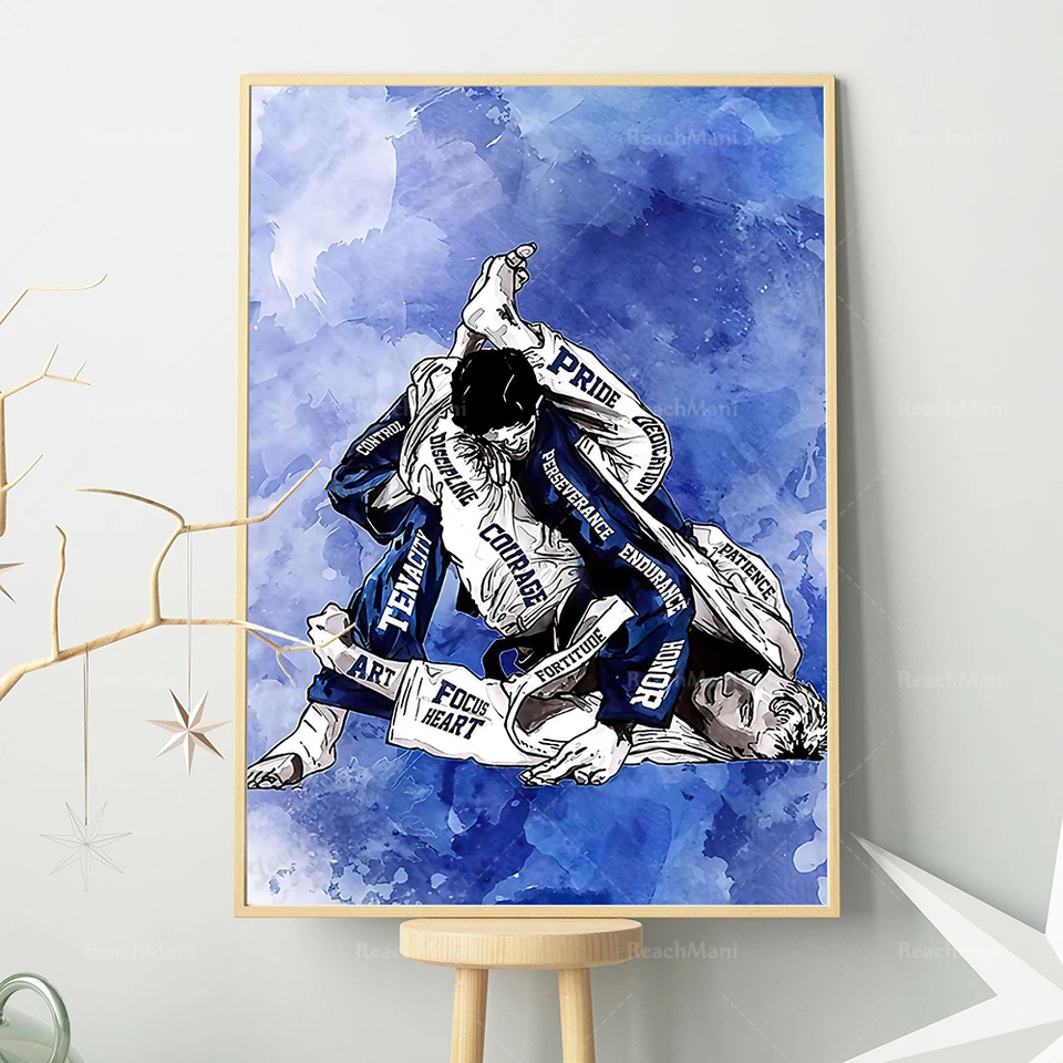 BJJ Martial Arts Poster 10x15cm Canvas Print