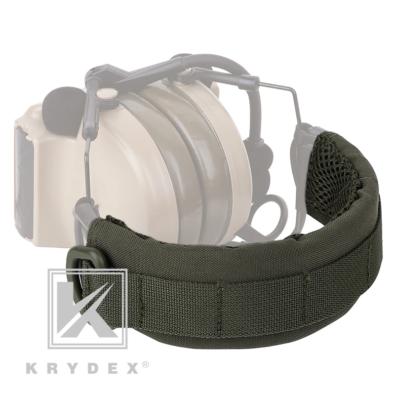 KRYDEX supporto per cuffie modulare coperchio di protezione Ranger verde tattico fascia per cuffie supporto per cuffie custodia MOLLE per kasmsa