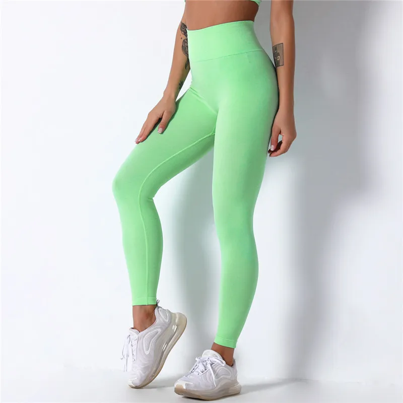 Rooftrellen 10%Spandex Seamless Leggings Women Sports Leggings For Fitness Push Up Skinny Pants High Waist Gym Leggins Workout