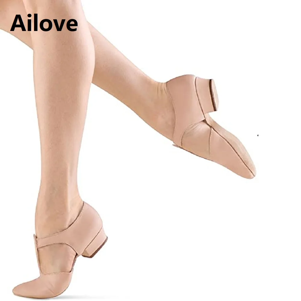 Genuine Leather Stretch Jazz Dance Shoes Women Ballet Lyrical Dancing Teachers's Excercise Dancing Pumps ALS023