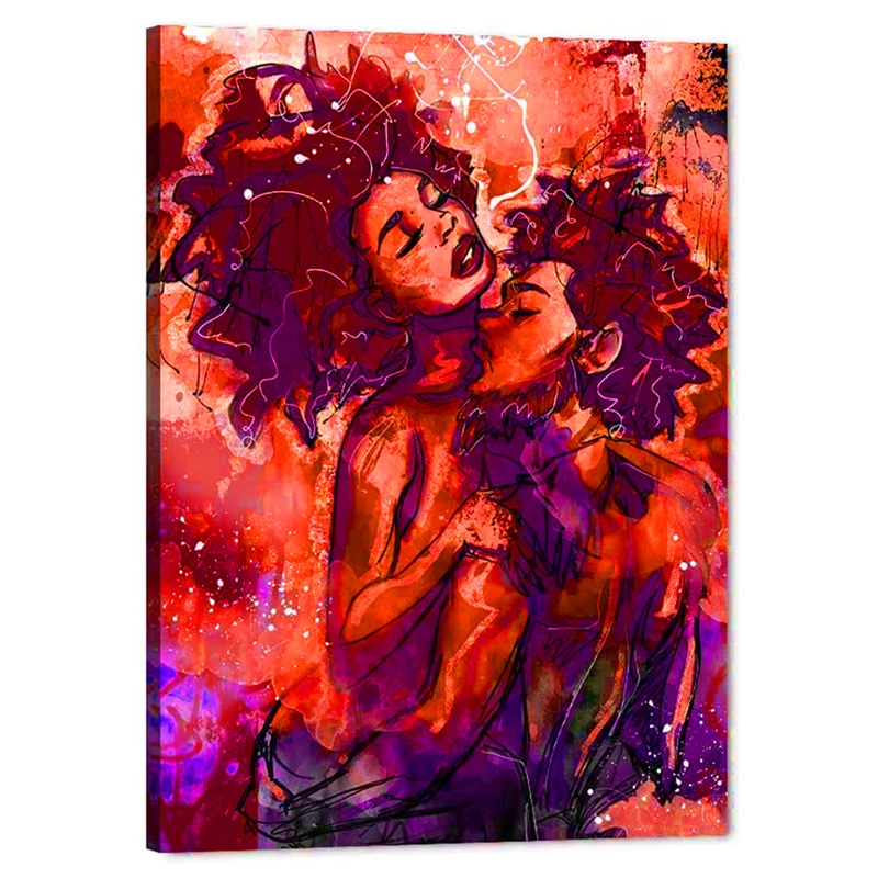 Diamond Painting Fantasy Hot sweet lovers Kiss 5D DIY Diamond Embroidery Sale African couple Square Round Cross Stitch YG2711