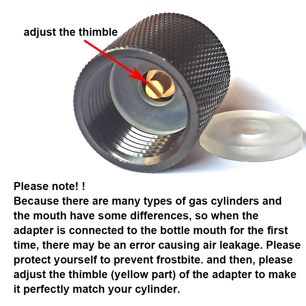 CO2 Cartridge Refillable Needle Charger Adapter for Inflatable Accessory Thread Nozzle Conversion Direct Charging Bar Wine