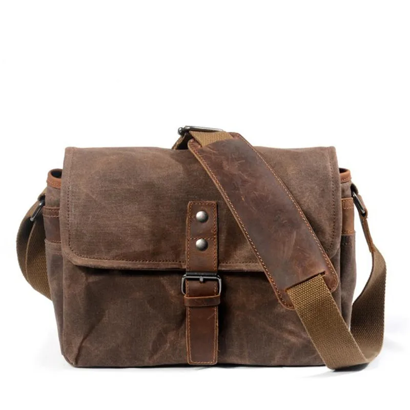 Imagem -03 - Bolsa Mensageiro de Lona Vintage para Homens Bolsa Crossbody Casual Bolsas de Viagem Verdes de Alta Qualidade