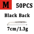 50 piezas negras m