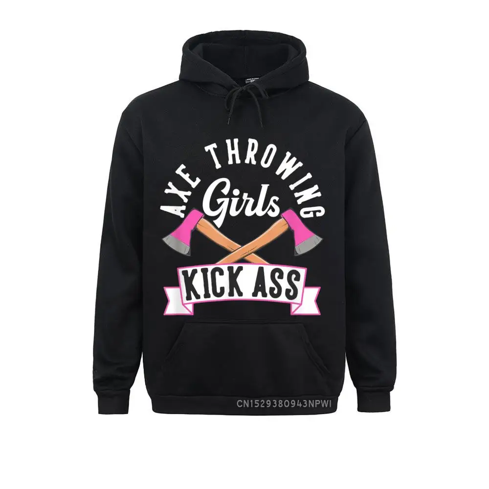 Axe Throwing Girls Kick Ass Hoodie Funny Hatchet Thrower Gift Pullover Sweatshirts Hoodies For Men Cosie Sweatshirts