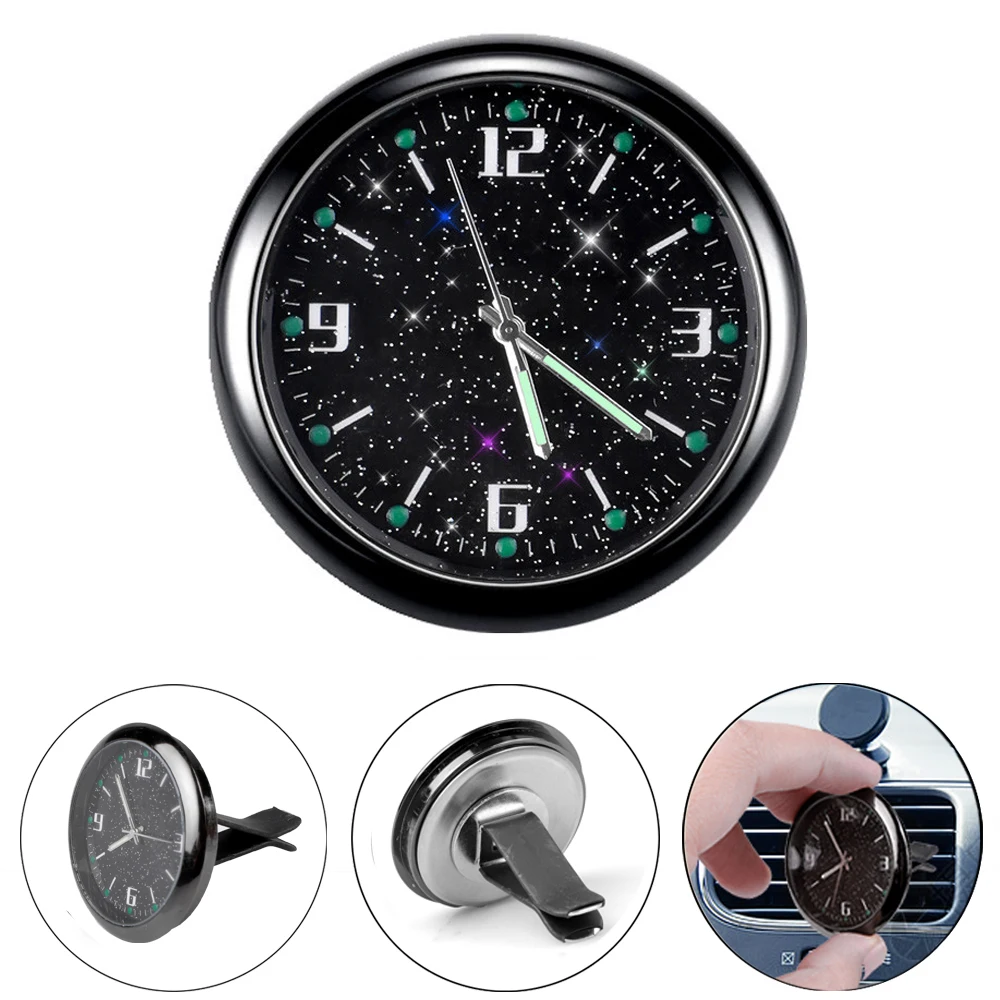 Car Clock Ornament Auto Watch Decoration Automobiles Interior Dashboard Time Display Digital Pointer Clock In Car Accessories