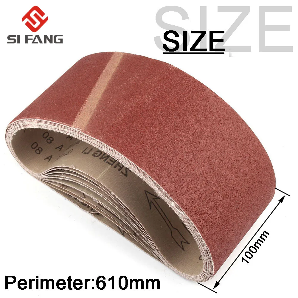 5 Chiếc 610*100Mm Nhám Nhám Thắt Lưng P40-320 Nhám Nhám Màn Hình Ban Nhạc 4 "* 24" Cho gỗ Mềm Mài Kim Loại Đánh Bóng