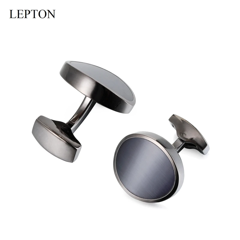 أزرار أكمام حجرية للرجال LEPTON منخفضة المفتاح فاخرة سهرة عين القط أزرار أكمام رسمية لعيد الأب/الحبيب/الأصدقاء/الزفاف/الذكرى السنوية