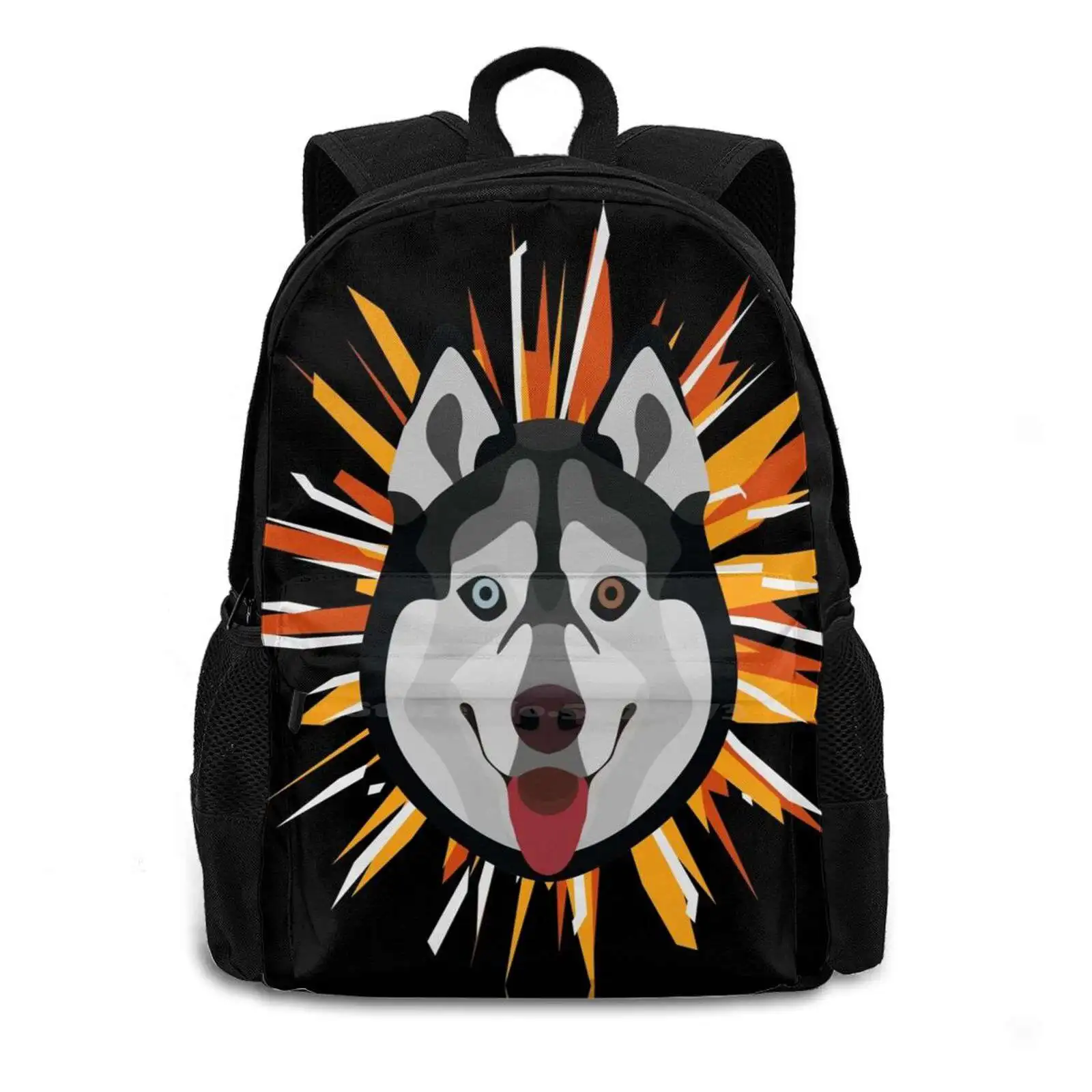 Dog With Fireworks Rucksack Knapsack Storage Bag Backpack Dog Domestic Dog Guard Dog Fireworks Rocket New Years Eve Happy New