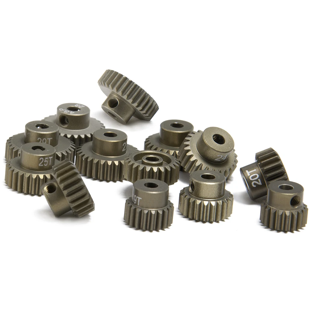 YEAHRUN 48P Metal Pinion Motor Gear 18/19/20/21/22/23/24/25/26/27/28/29/30T for 1/10 Axial SCX10 RC Model Car Motor Parts