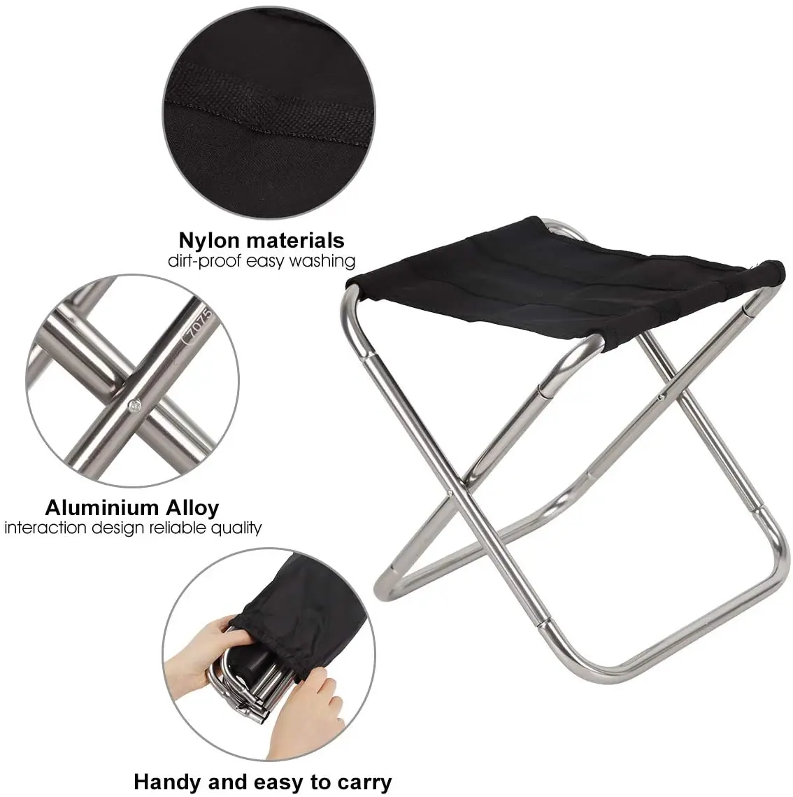 Folding Fishing Camping Chair Beach Aluminium  Lightweight Picnic Chair Foldable Cloth Outdoor Portable Chair Outdoor Furniture