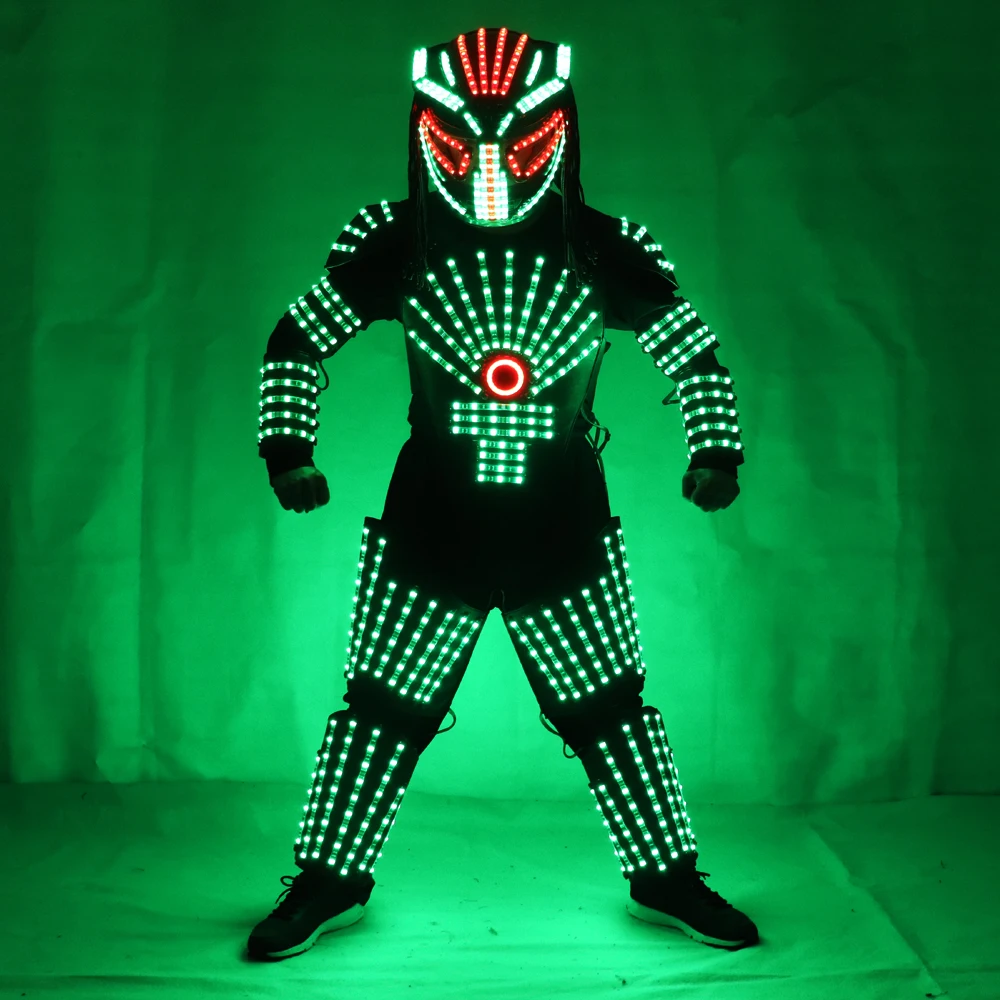 

Led Predator Costume Rave Outfit Luminous Suits Clothing Hora Loca Party Abiti Led Robot Costumes