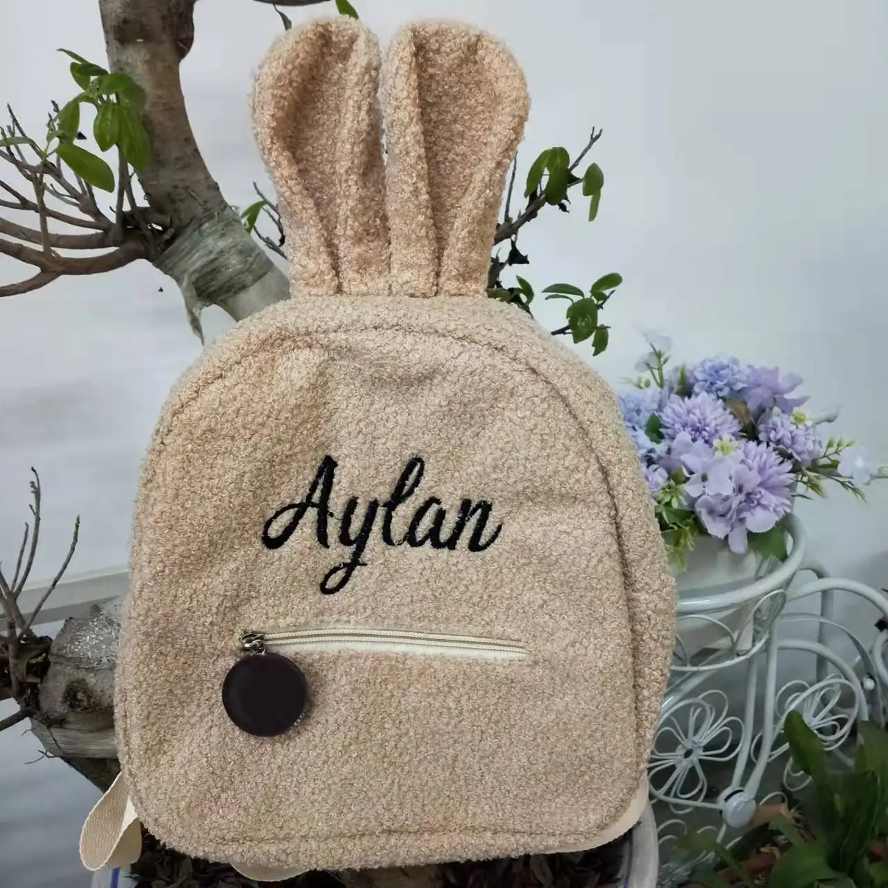 Mochila de oso bordada personalizada/en blanco para niños, regalo de cumpleaños, mochila para guardería, regalo para niños con etiqueta de nombre