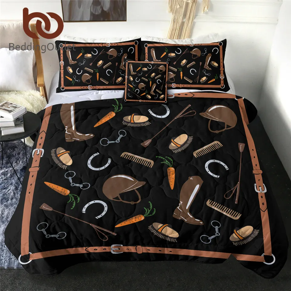 

BeddingOutlet Equestrian Quilt Set England Tradition Horse Riding Bedding Set Sports Home Decor 3d Print horsewhip Bedclothes