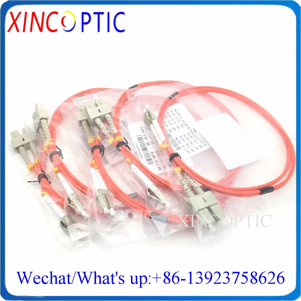 10Pcs MM,Duplex,1M,Orange PVC Jacket,3.0mm,SC/UPC-LC/UPC Multi Mode OM1 OM2 DX Dual Fiber Optic Patch Cord Cable SC-LC Connector