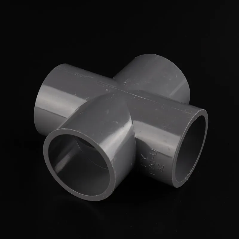 1pcs Big Size PVC Pipe Cross UPVC 4 Ways Connector Aquarium Fish Tank Water Supply Tube Adapter Garden Irrigation Fittings