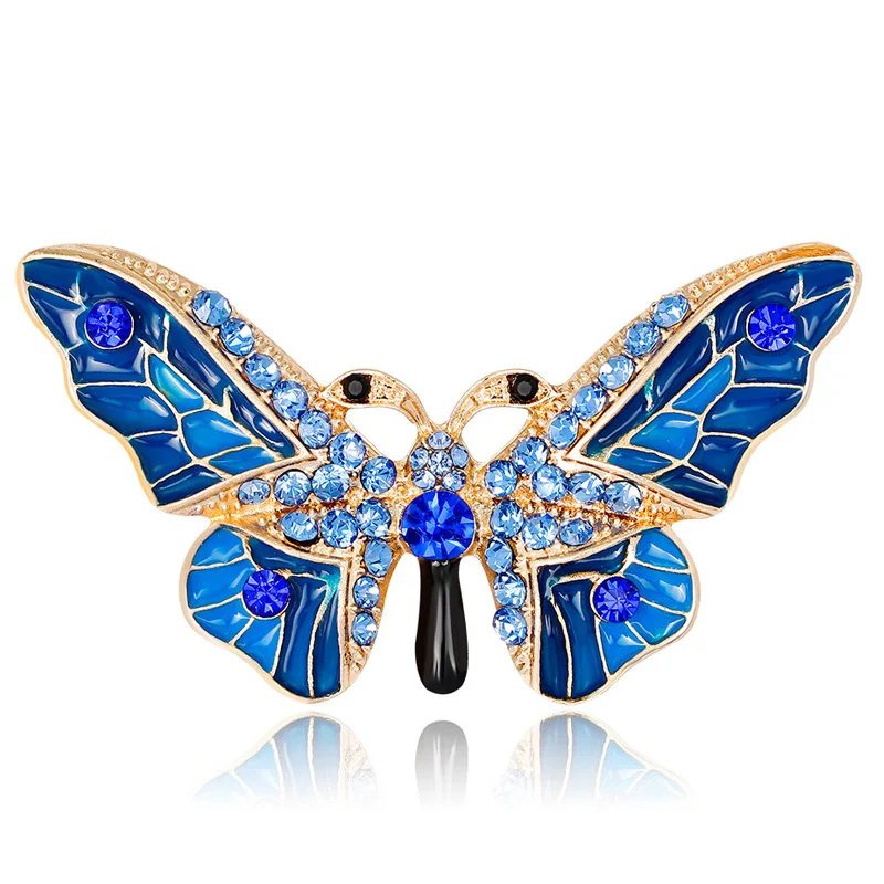 

Fashion Colors Alloy Animal Butterfly Brooch For Woman Girl Party Rhinesone Insect Pin Brooches Holiday Gift