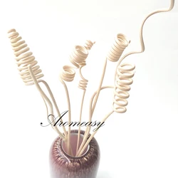 10Pcs Shaped Rattan Aromatherapy Diffuser Sticks - Wavy Reed Fragrance Refill Sticks, Home Decor Air Freshener