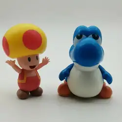 Game Fire Toad Blue Baby Yoshi Action Figures Decor Toy Doll Gift Collectibles 2 Inch World of Nintendo No Box Loose