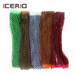 1PCS Fly Tying Material Grizzly Barred Rubber Flutter Silicone Legs Dry Streamer Buggy Nymph Legs Tying Fish Hook Rubber String