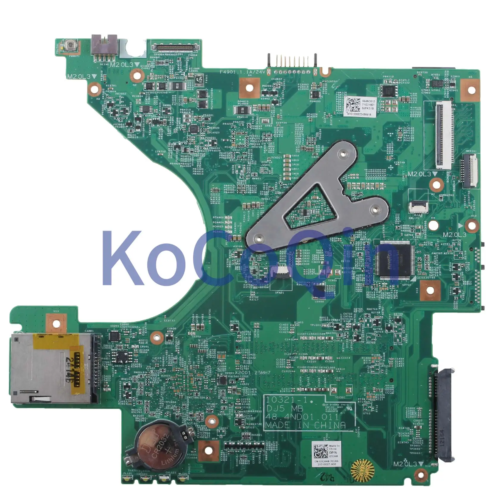 KoCoQin Laptop motherboard For DELL Vostro 131 V131 I3-2350M Mainboard CN-07CH48 07CH48 10321-1 48.4ND01.011 HM67