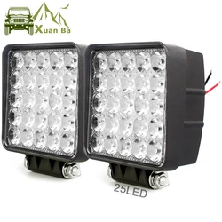 5 Inch Square Led Work Light Bar 12V 24V For Car 4x4 Offroad Motorcycle Tractor Boat Truck Excavator Flood Beam Driving Lights