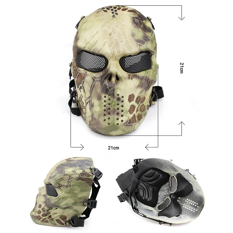 Airsoft Tactical Paintball czapka kominiarka polowanie CS strzelanie ochrona wojskowa maska czaszki Outdoor Combat Army Wargame Mask